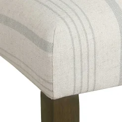 New Kirklands Home Dove Gray Stripe Parsons Chairs, Set of 2