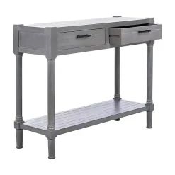 Discount Kirklands Home Dove Turned Leg Rustic Console Table Gray