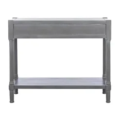 Discount Kirklands Home Dove Turned Leg Rustic Console Table Gray