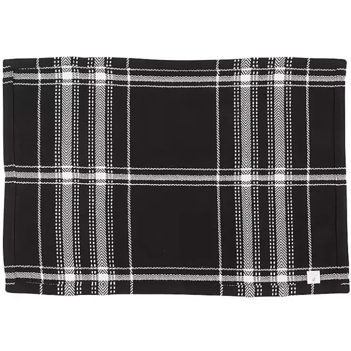 Best Kirklands Home Dual White and Black Cotton Placemats, Set of 4