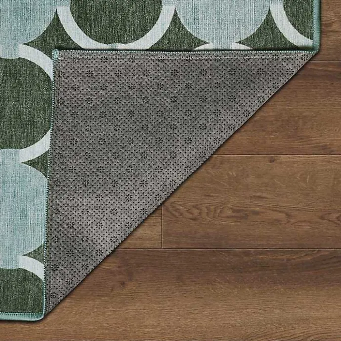 Kirklands Home Dula Sage Green Washable Area Rug, 5x7