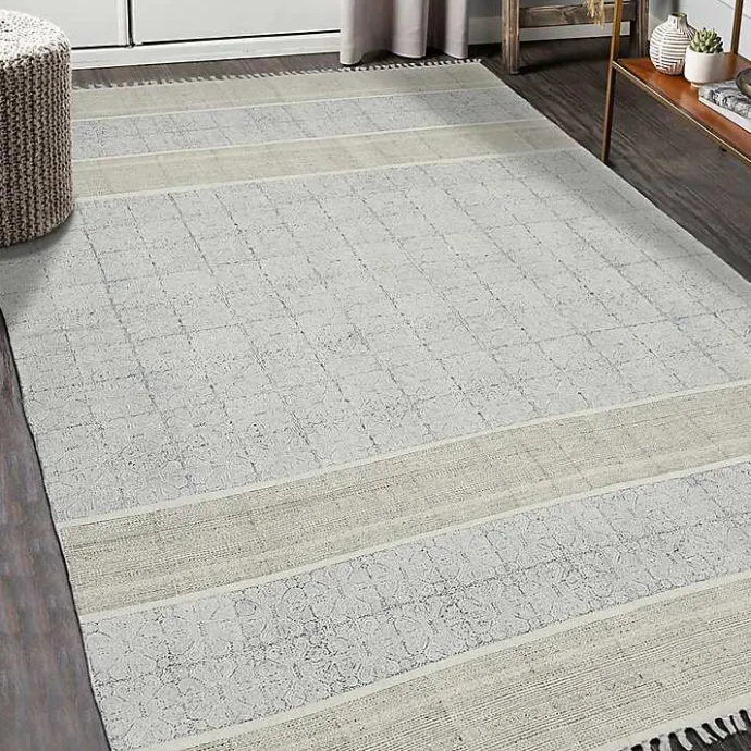 Clearance Kirklands Home Dune Stone Geometric Area Rug, 7x10 Blue