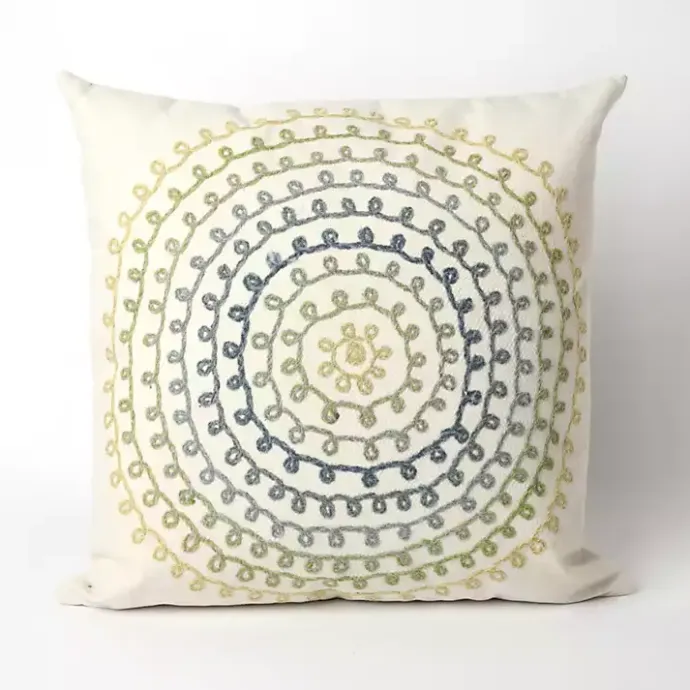Hot Kirklands Home Earthy Lamontage Swirl Outdoor Throw Pillow Ivory