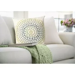 Hot Kirklands Home Earthy Lamontage Swirl Outdoor Throw Pillow Ivory