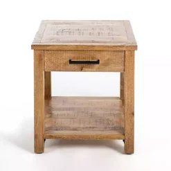 Hot Kirklands Home Easton Mango Wood Side Table Brown