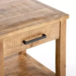 Hot Kirklands Home Easton Mango Wood Side Table Brown