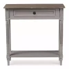 Sale Kirklands Home Edward Gray Mindi Wood Fluted Console Table