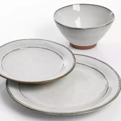 Outlet Kirklands Home Eggshell Glazed Round 12-pc. Dinnerware Set