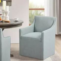 New Kirklands Home Elaine Upholstered Skirted Dining Chair Blue