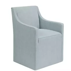 New Kirklands Home Elaine Upholstered Skirted Dining Chair Blue