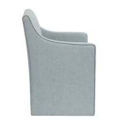 New Kirklands Home Elaine Upholstered Skirted Dining Chair Blue