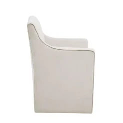 New Kirklands Home Elaine Cream Upholstered Skirted Dining Chair White