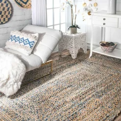 Clearance Kirklands Home Ella Hand Braided Jute Rug, 5x8 Tan