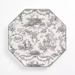Outlet Kirklands Home Emery Black Toile Dinner Plate