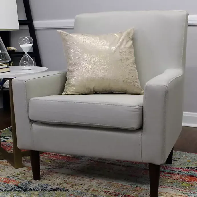 Outlet Kirklands Home Emma Oatmeal Upholstered Accent Chair Ivory