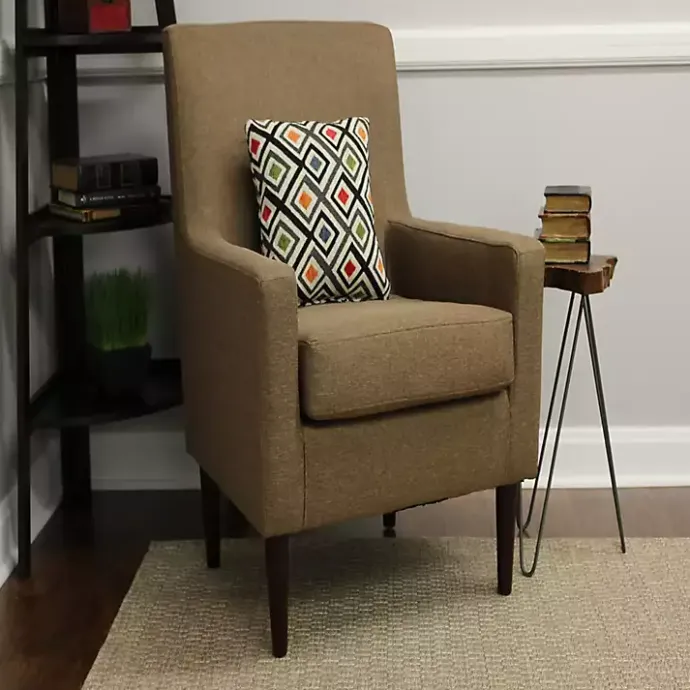 Kirklands Home Emma Pecan Upholstered Accent Chair Brown