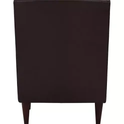 Best Kirklands Home Emma Walnut Faux Leather Accent Chair Brown