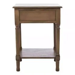 Outlet Kirklands Home Emory Natural Single Drawer Accent Table Black