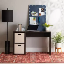 Best Kirklands Home Espresso Cube Storage Wood Desk