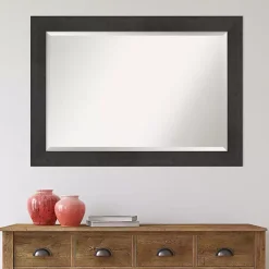 Best Kirklands Home Espresso Plank Beveled Mirror