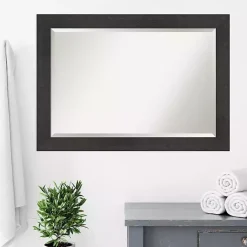 Best Kirklands Home Espresso Plank Beveled Mirror