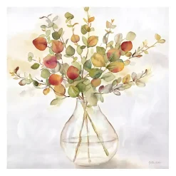 Best Kirklands Home Eucalyptus Vase Spice II Canvas Art Print