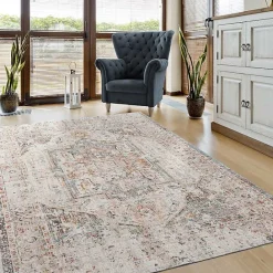 Outlet Kirklands Home Faded Turkish Indoor/Outdoor Area Rug, 5x7 Ivory