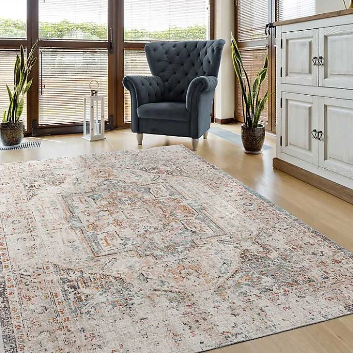 Outlet Kirklands Home Faded Turkish Indoor/Outdoor Area Rug, 5x7 Ivory