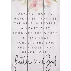 Discount Kirklands Home Faith in God Wall Plaque