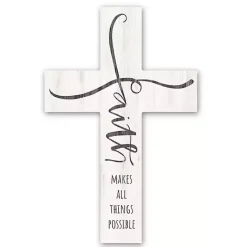 Discount Kirklands Home Faith Makes All Things Possible Cross Wall Plaque