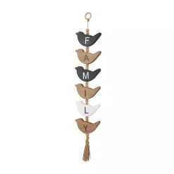 Discount Kirklands Home Family Bird Shaped Wood Wall Sign