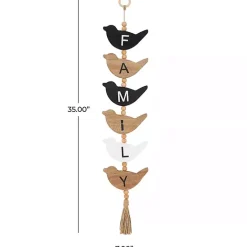 Discount Kirklands Home Family Bird Shaped Wood Wall Sign