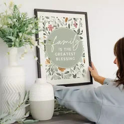 Sale Kirklands Home Family Blessing Floral Framed Wall Plaque