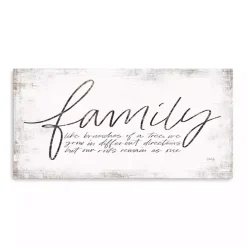 Hot Kirklands Home Family Branches Canvas Art Print, 40x20 in. White