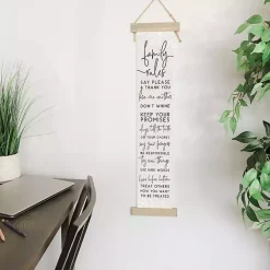 Sale Kirklands Home Family Rules Hanging Wall Plaque