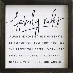 Clearance Kirklands Home Family Rules Wall Plaque