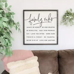 Clearance Kirklands Home Family Rules Wall Plaque