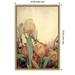 Discount Kirklands Home Fantasy Garden Tulip Framed Canvas Art Print