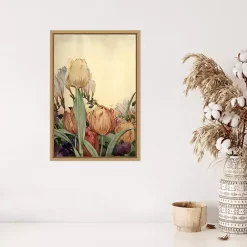 Discount Kirklands Home Fantasy Garden Tulip Framed Canvas Art Print