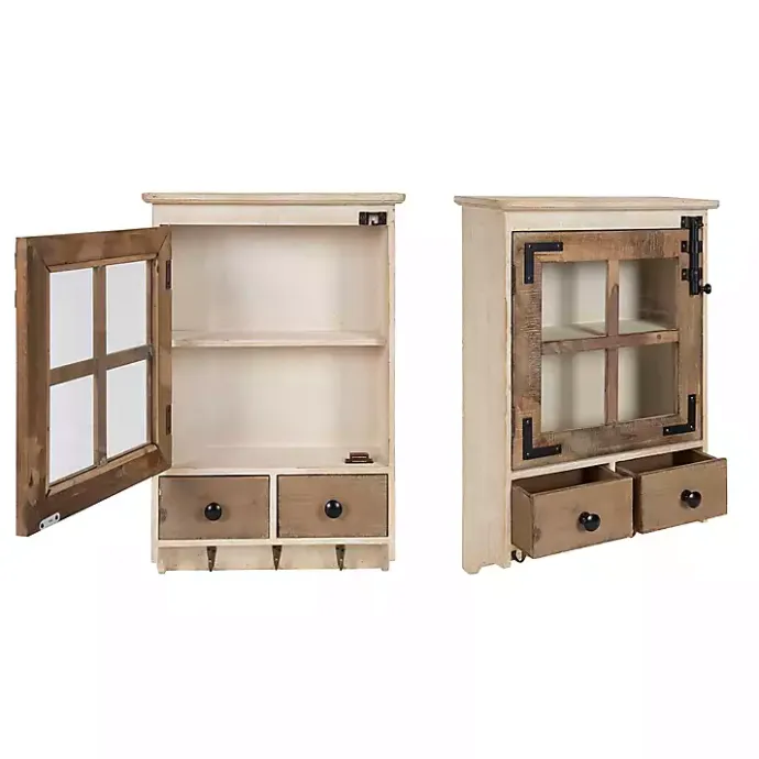 Clearance Kirklands Home Farmhouse 2-Drawer Wall-Mounted Cabinet