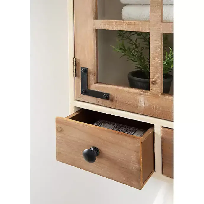 Clearance Kirklands Home Farmhouse 2-Drawer Wall-Mounted Cabinet