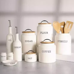 Online Kirklands Home Farmhouse Embossed Kitchen Canisters, Set of 3