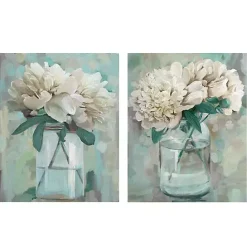 Online Kirklands Home Farmhouse Peonies Canvas Art Prints, Set of 2