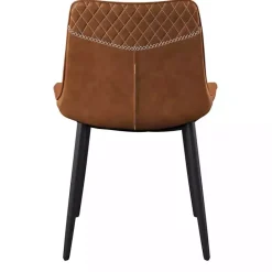 Outlet Kirklands Home Faux Leather Dining Chairs, Set of 2 Brown