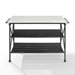 Sale Kirklands Home Faux Marble Top 3-Tier Melody Kitchen Island