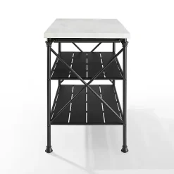 Sale Kirklands Home Faux Marble Top 3-Tier Melody Kitchen Island