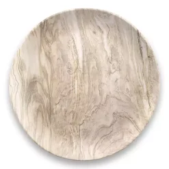 Outlet Kirklands Home Faux Wood Melamine Dinner Plates, Set of 6 Tan