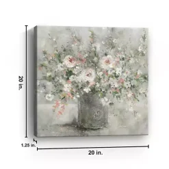 Best Kirklands Home Felicitous Floral Canvas Art Print, 20x20 in. Gray