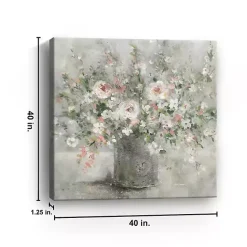Best Kirklands Home Felicitous Floral Canvas Art Print, 40X40 in. Gray