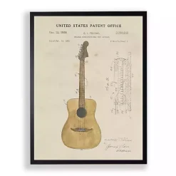 Hot Kirklands Home Fender Guitar Framed Art Print